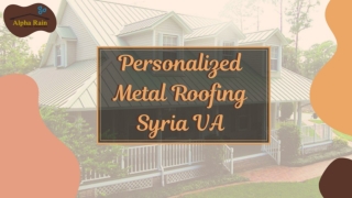 Affordable Metal Roofing Virginia | Alpha Rain Metal Roofing Specialist