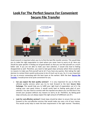 Look For The Perfect Source For Convenient Secure File Transfer