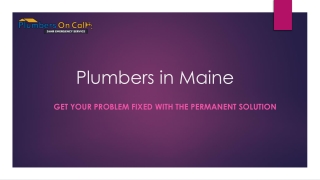 Plumbers in Maine