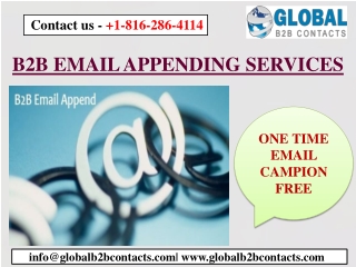 B2B EMAIL APPENDING SERVICES