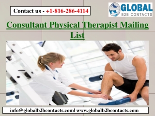 Consultant Physical Therapist Mailing List