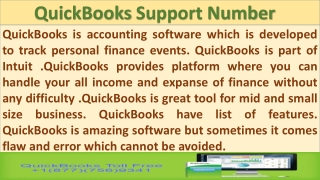 QuickBooks support Number 1-877-756-9341.