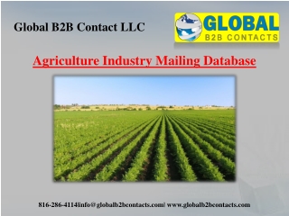 Agriculture Industry Mailing Database