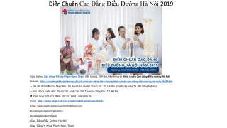 Điểm chuẩn Cao đẳng Điều dưỡng Hà Nội năm 2019