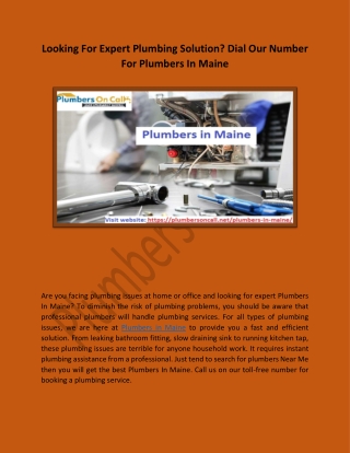 Plumbers in Maine-PDF