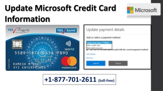 Update Microsoft Credit Card Information