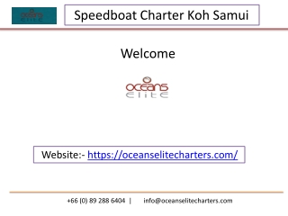 Speedboat Charter Koh Samui