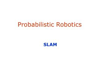 Probabilistic Robotics