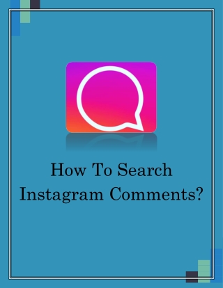 How to search Instagram Comments