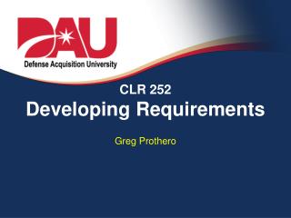 CLR 252 Developing Requirements