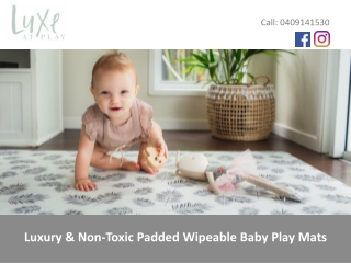 Luxury & Non-Toxic Padded Wipeable Baby Play Mats
