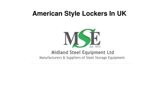 American Style Lockers In UK