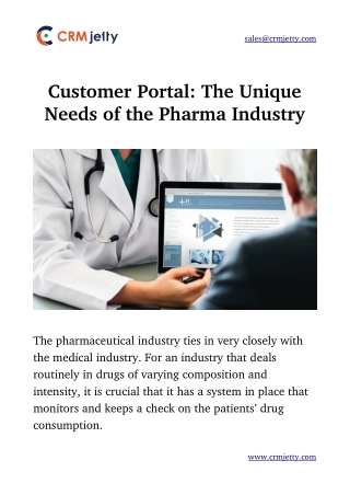 Customer Portal: The Unique Needs of the Pharma Industry