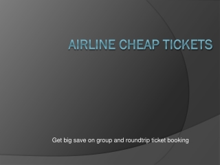 Airline Cheap Tickets