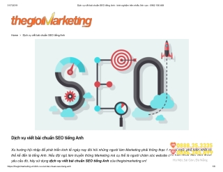 Dịch vụ viết bài chuẩn SEO tiếng Anh - kinh nghiệm trên nhiều lĩnh vực - 0962 156 468