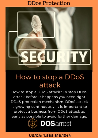 How to stop a DDoS attack