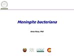 Meningite bacteriana Anna Roca, PhD
