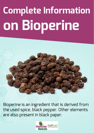 Complete Information on Bioperine