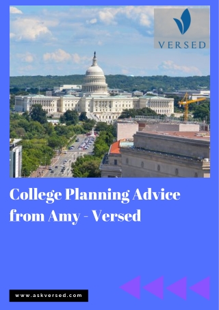 College Planning Advice from Amy - Versed