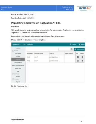 Populating Employees | IT Asset Management	Populating Employees | IT Asset Management