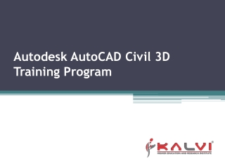 Autodesk AutoCAD Civil 3D Training Program