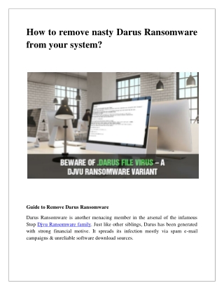 How to Remove Nasty Darus Ransomware From Your System