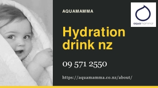 High-class hydration drink NZ only from aquamamma