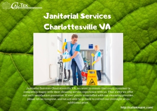 Janitorial Services Charlottesville VA