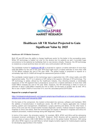 Healthcare AR VR Market Projected to Gain Significant Value by 2025