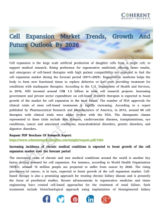 Cell Expansion Market Trends, Growth And Future Outlook By 2026