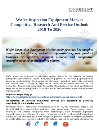 Wafer Inspection Equipment Market Intelligence Report Offers Growth Prospects 2018-2026