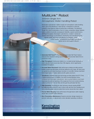 MultiLink Robot 300mm Single Arm- Atmospheric Wafer Handling Robot