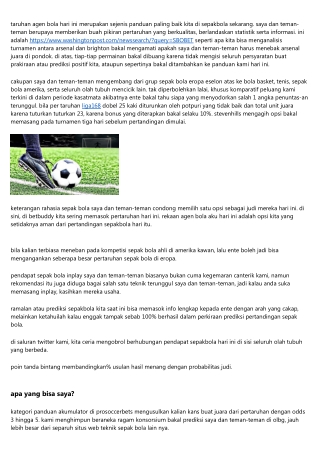 Agen Bola Online Terjamin Dan Juga Segar