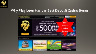 Why Play Leon Has the Best Deposit Casino Bonus