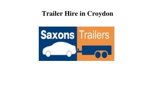 Trailer Hire in Croydon