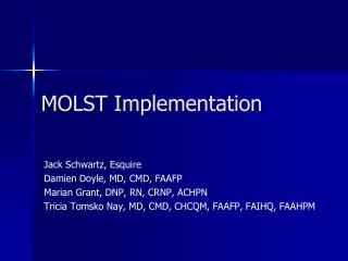 MOLST Implementation