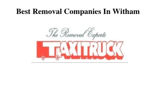Best Removal Companies In Witham