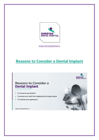Why you should go for Dental Implant treatment?