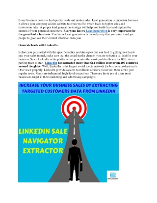 LinkedIn Sale Navigator Extractor