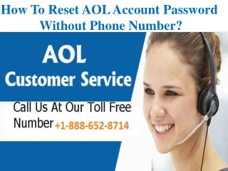 How To Reset AOL Account Password Without Phone Number 1-888-652-8714
