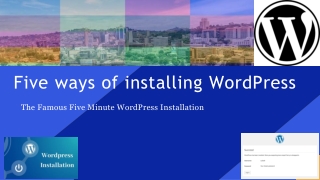 Five ways of installing WordPress