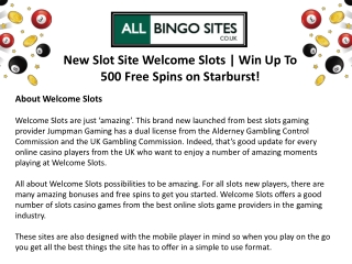 New Slot Site Welcome Slots | Win Up To 500 Free Spins on Starburst!