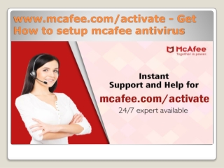 www.mcafee.com/activate - Get How to setup mcafee antivirus