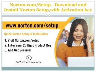 Norton.com/Setup - Download and Install Norton Setup with Activation key