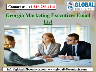 Georgia Marketing Executives Email List