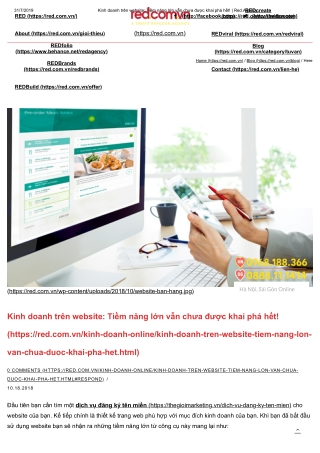 Kinh doanh trên website: Tiềm năng lớn vẫn chưa được khai phá hết!