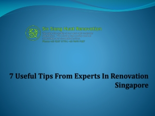 7 Useful Tips From Experts In Renovation Singapore