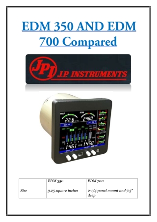 EDM 350 AND EDM 700 Compared