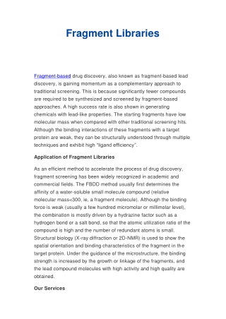 Fragment Library