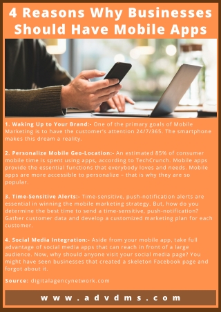 4 Reasons Why Businesses Should Have Mobile Apps